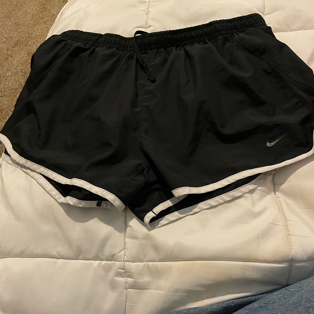 Black Nike shorts with built-in underwear